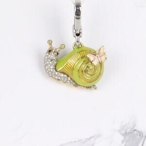 Juicy Couture Snail Charm w/Green Shell Pink Butterfly